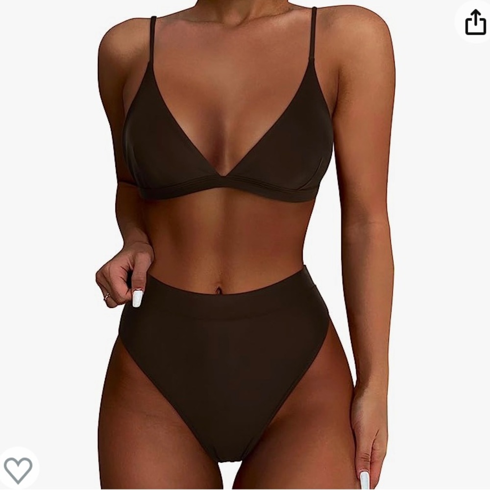 High Waisted High Cut Bikini Two Piece Swimsuits
